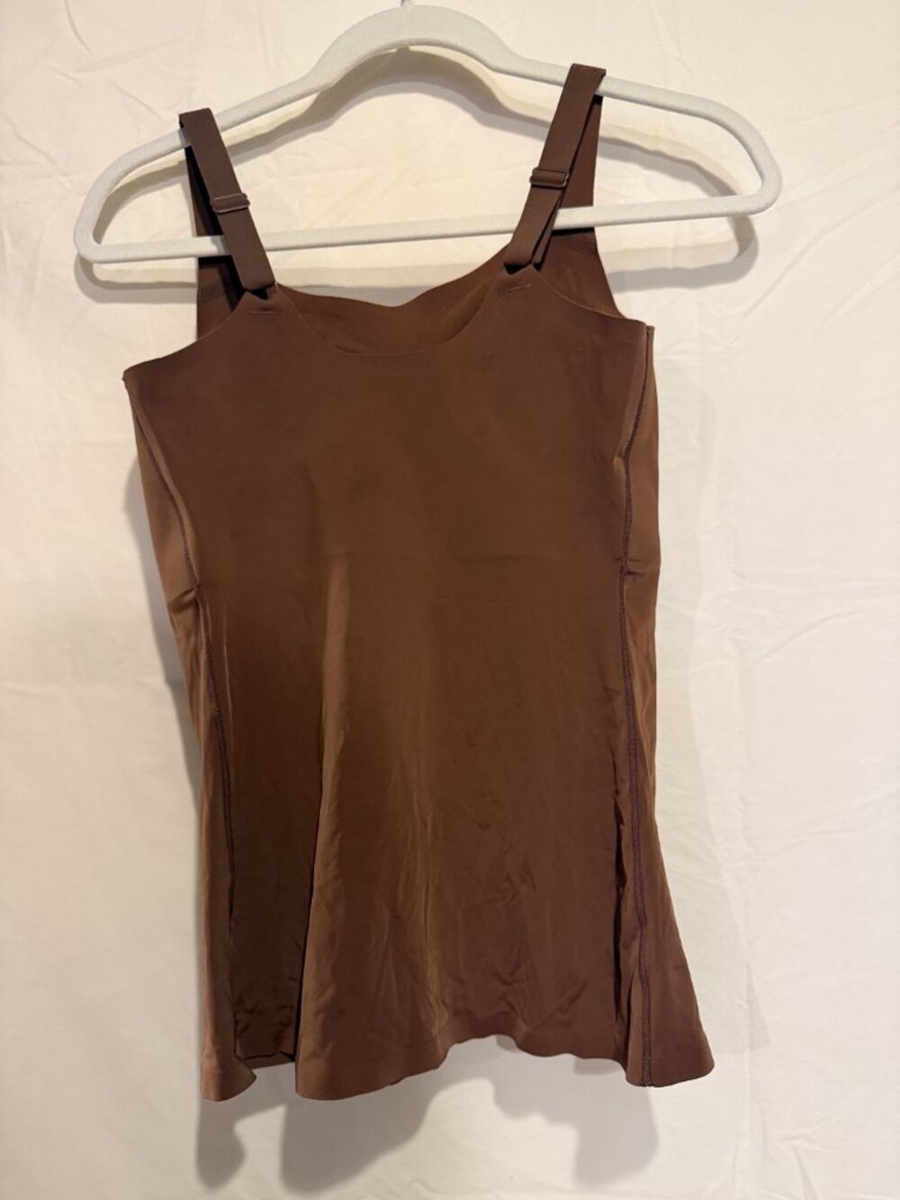 Evelyn & Bobbie Cocoa Structured Scoop Bra Tank Silky Soft Support Like New L - Picture 3 of 12